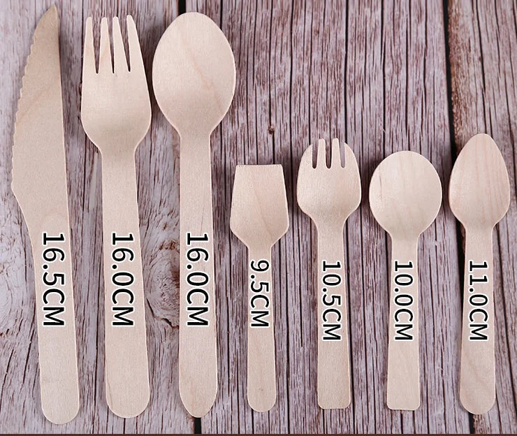 4-Inch Compostable Mini Wooden Spoons for Ice Cream