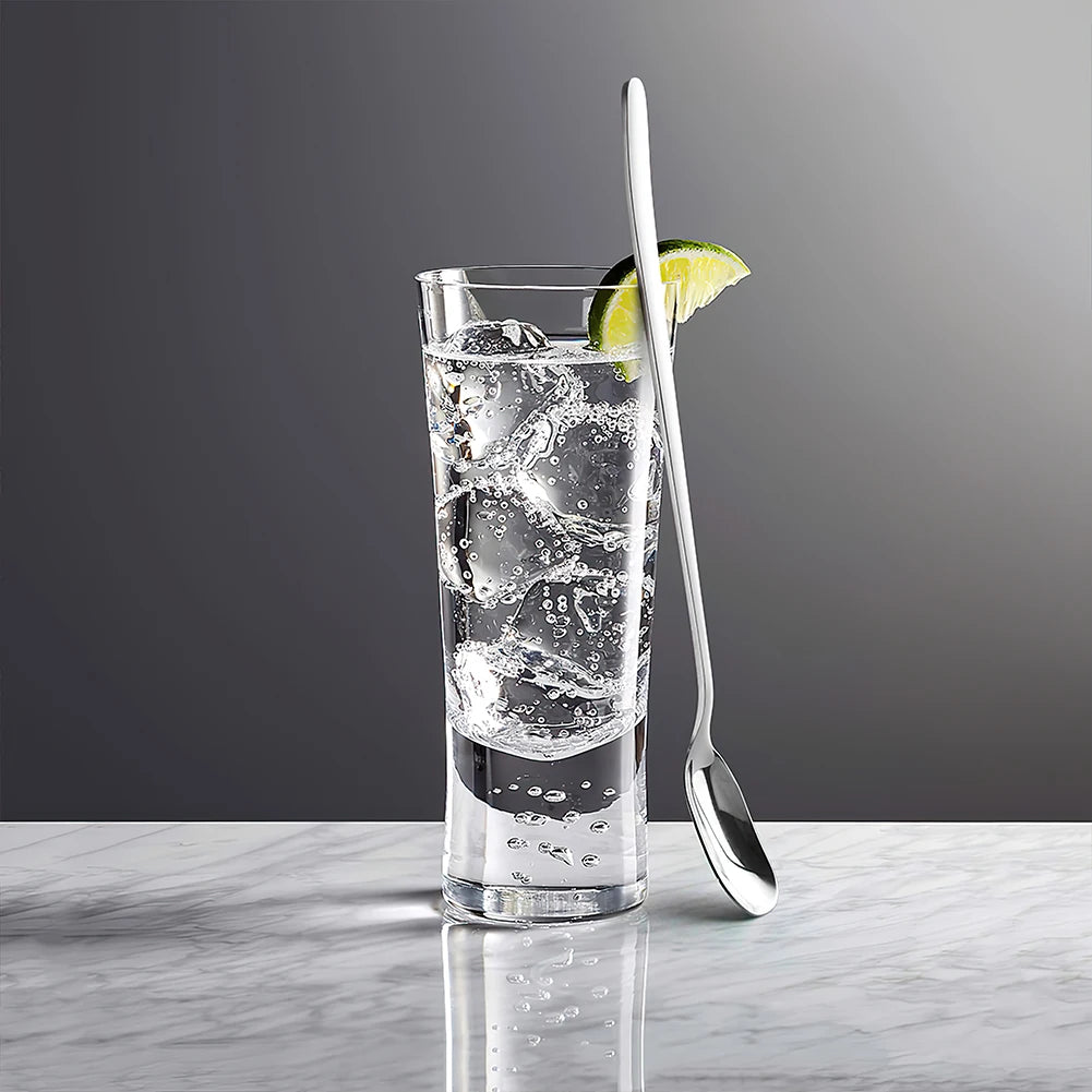 Stainless Steel Iced Teaspoon with Long Handle.Silver Tea Coffee