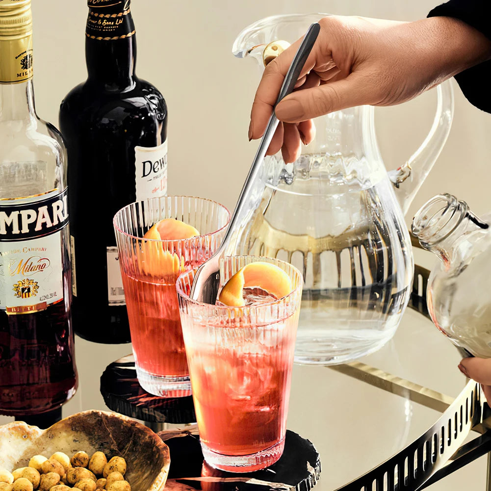 Stainless Steel Iced Teaspoon with Long Handle.Silver Tea Coffee