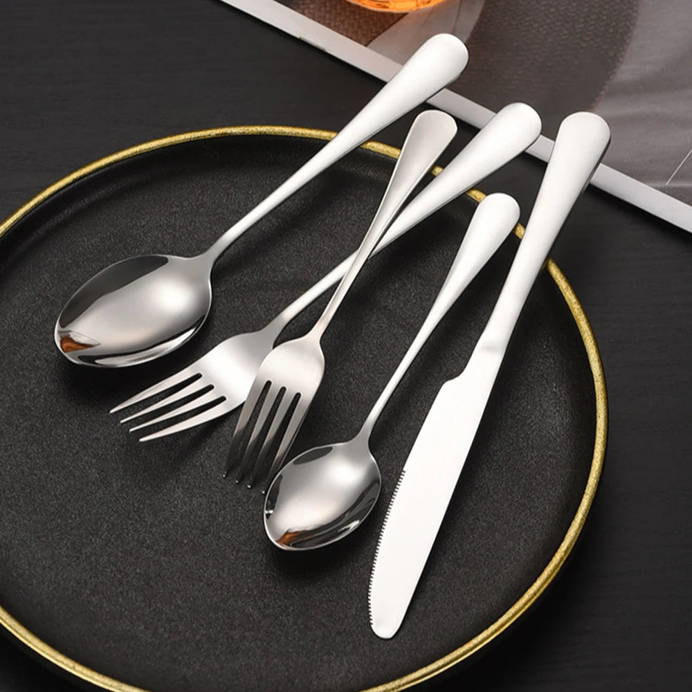 Fork Knife Set Silverware Hotel Stainless Steel